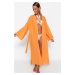 Trendyol Maxi Woven Kimono & Caftan with Orange Belt