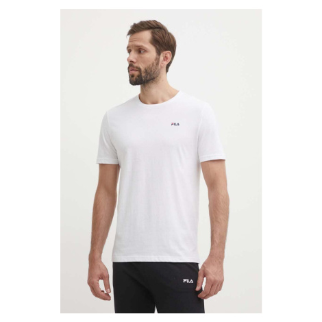 Bavlnené tričko Fila 2-pak Brod biela farba, jednofarebné, FAM0083