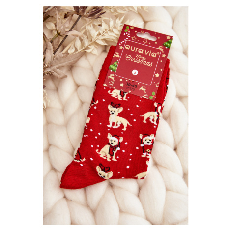 Men's Christmas Cotton Socks with Red Reindeer