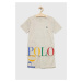Detské pyžamo Polo Ralph Lauren béžová farba, s potlačou