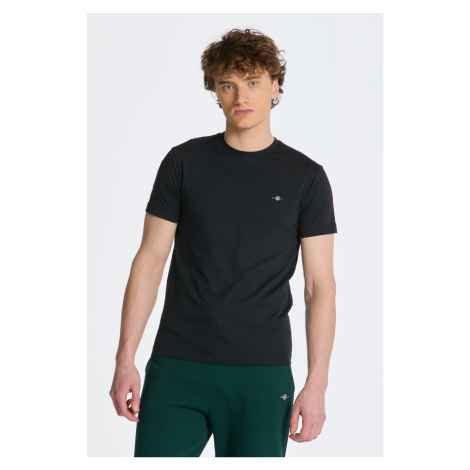 TRIČKO GANT SLIM SHIELD SS T-SHIRT BLACK