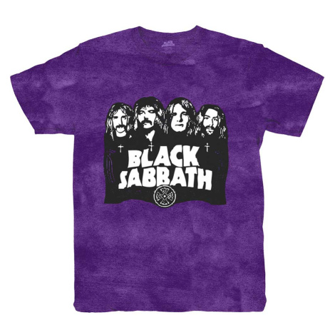 Black Sabbath tričko Band & Logo Fialová