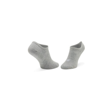 4F Súprava 3 párov členkových dámskych ponožiek H4L22-SOD301 Sivá