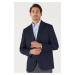ALTINYILDIZ CLASSICS Men's Navy Blue Comfort Fit Dovetail Collar Dovetail Jacket with a relaxed 