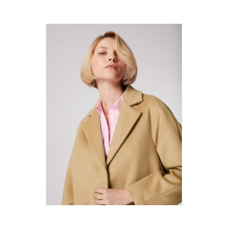 Simple Prechodný kabát PLD510-01 Béžová Relaxed Fit