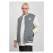 Starter College Fleece Jacket Heavy metal/pale white