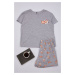 Trendyol Grey 100% Cotton Animal Patterned Knitted Pajama Set