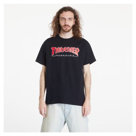 Tričko Thrasher Outlined T-shirt Black