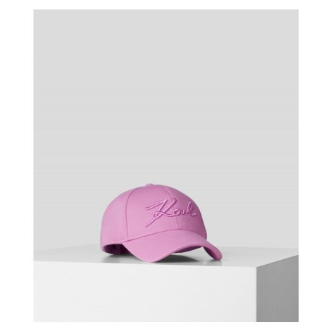 Šiltovka Karl Lagerfeld K/Signature Jersey Cap Ružová