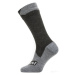 Sealskinz Waterproof All Weather Mid Length Sock Black/Grey Marl L Cyklo ponožky