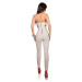 Sexy Koucla bandeau jumpsuit w. rhinestones BEIGE