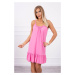 Dress with thin straps pink