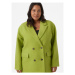 Vero Moda Curve Vlnený kabát 10296650 Zelená Regular Fit