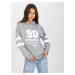 Sivá športová mikina "90" -EM-BL-L3887.16-grey