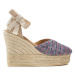 Manebi Espadrilky Acapulco Heart-Shaped Wedge Espadrilles G 0.6 WH Ružová