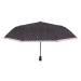 PERLETTI Skladací automatický dáždnik RosaNero / prúžky, 26186