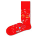 HAPPY SOCKS HO HO HO Klasické ponožky, červená, veľkosť
