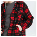 Bunda Urban Classics Plaid Teddy Lined Shirt Jacket Black/ Red