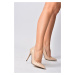 Fox Shoes Beige Women's Heeled Shoes