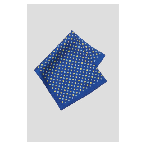 ALTINYILDIZ CLASSICS Men's Navy Blue-Yellow Patterned Handkerchief