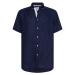 Tommy Hilfiger Košeľa - LINEN SHIRT S/S tmavomodrá