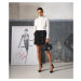 Sukňa Karl Lagerfeld Huns Pick Archive Skirt Čierna