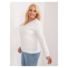 Ecru cotton blouse plus size neckline