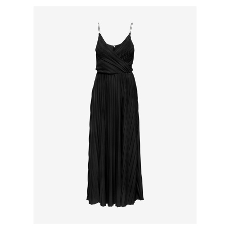 Black Pleated Maxi-dress ONLY Elema - Ladies