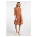 DreiMaster Vintage Košeľové šaty  svetlomodrá / svetlozelená / oranžová / biela
