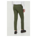 Nohavice Sisley pánske, zelená farba, rovné