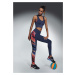 Bas Bleu RAINBOW sports leggings with colorful stripes and stitching