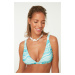 Trendyol Blue Abstract Pattern Bikini Top