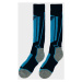 4F HJZ20-JSOMN001 Detské lyžiarske ponožky COBALT