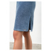 Dámske froté šaty 18365 Jeans modrá - Vamp jeans-modrá