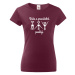 Dámske tričko s vtipnou potlačou - vínom Rada a pravidelne posilujem