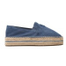 Tommy Hilfiger Espadrilky Th Suede Flatform Espadrille FW0FW07069 Modrá