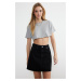 Trendyol Black High Waist Mini Denim Skirt