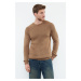 Trendyol Mink Slim Fit Crew Neck Raglan Sleeve Basic Knitwear Sweater