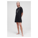 Pyžamová košeľa Karl Lagerfeld dámska, čierna farba