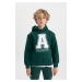 DEFACTO Boy's Printed Hooded Thick Sweatshirt