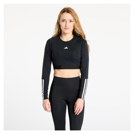 Tričko adidas Hyperglam Training Cropped Long Sleeve Long-Sleeve Top Black/ White