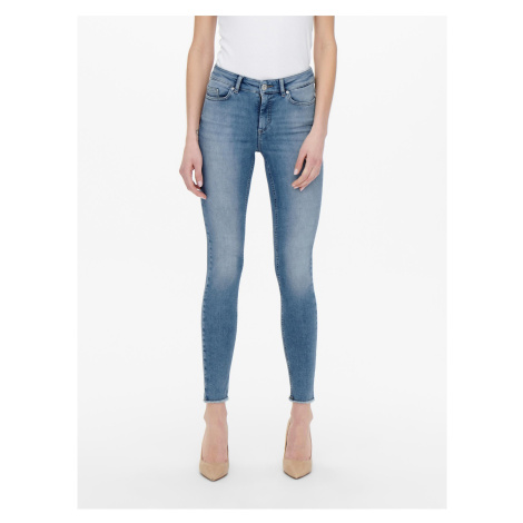 Blue Womens Skinny Fit Jeans with Embroidered Effect ONLY Blush - Women