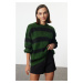 Trendyol Green Soft Texture Wide Pattern Knitwear Sweater