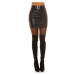 Sexy Highwaist faux leather Miniskirt with belt black