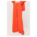 Nohavice Notes du Nord dámske, oranžová farba, široké, vysoký pás