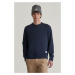 MIKINA GANT WASHED C-NECK SWEAT EVENING BLUE