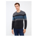 LC Waikiki Crew Neck Long Sleeve Color Block Men's Knitwear Sweater