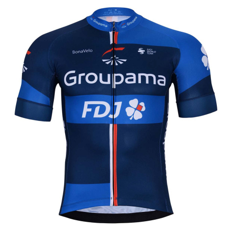 BONAVELO Cyklistický dres s krátkym rukávom - GROUPAMA FDJ 2024 - modrá/biela/červená