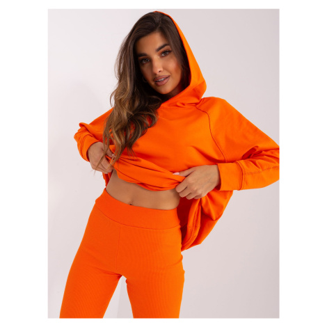 Orange casual set with shorts