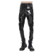 nohavice gotický DEVIL FASHION Edgerunner Cyberpunk Faux Leather Skinny